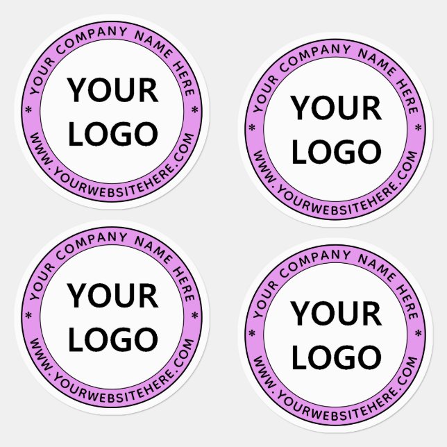 Custom Company Logo Text Business Labels Template (Group)