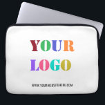 Custom Company Logo Text Business Laptop Sleeve<br><div class="desc">Custom Colors and Font - Laptop Sleeves with Your Company Logo and Text Promotional Business Personalized Laptop Cases - Add Your Logo / Image and Text / Information - Resize and move or remove / add elements - image / text with Customization tool. Choose / add your favorite background and...</div>