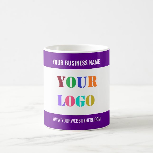 Custom Company Logo Text Business Mug Template (Center)