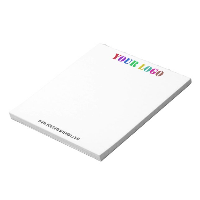 Custom Company Logo Text Business Notepad Template (Rotated)