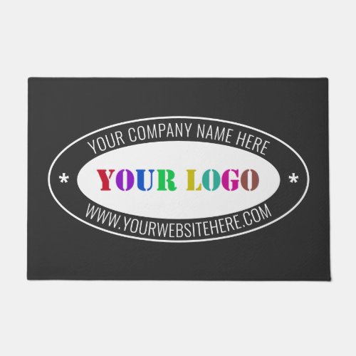 Custom Company Logo Text Business Office Doormat