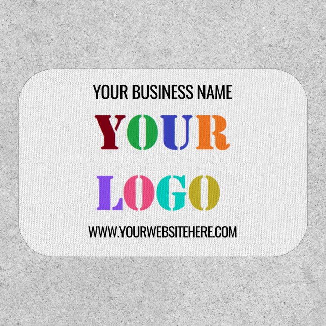 Custom Company Logo Text Business Patch Template (Front)