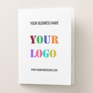 Custom Company Logo Text Business Pocket Folder