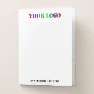Custom Company Logo Text Business Pocket Folders