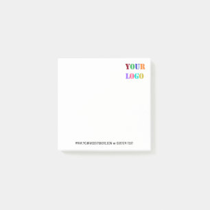 Custom Company Logo Text Business Post-it® Notes
