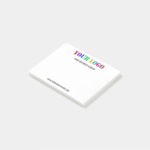 Custom Company Logo Text Business Post it Notes