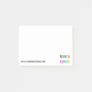 Custom Company Logo Text Business Post-it® Notes
