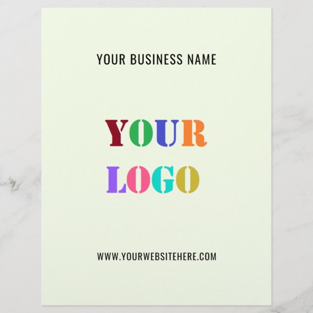 Custom Company Logo Text Business Promotion Flyer (Front)