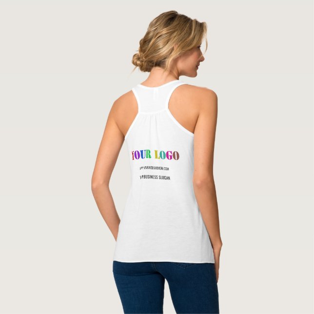 Custom Company Logo Text Business Tank Top (Back Full)