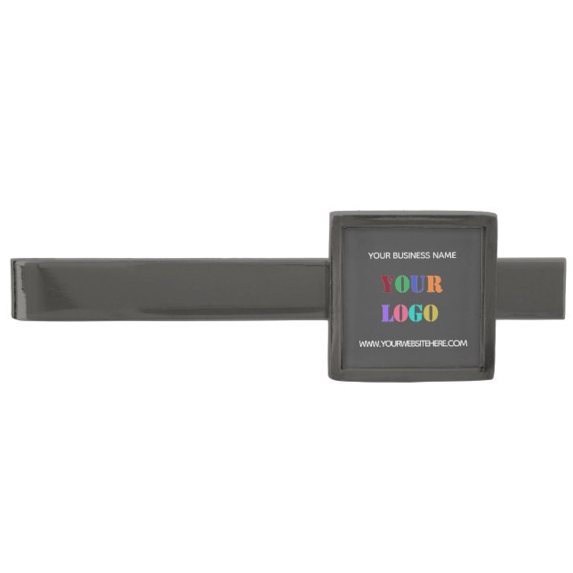Custom Company Logo Text Business Tie Bar (Front)