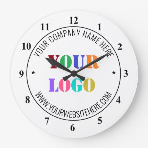Custom Company Logo Text Clock Design Your Own