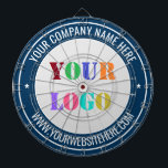 Custom Company Logo Text Dart Board Template<br><div class="desc">Custom Colors and Font - Sedign Your Own Personalized Dart Board with Your Company Logo or Photo and Name Website or Custom Text Promotional Business or Modern Personal Dartboards / Gift - Add Your Logo - Image - Photo or QR Code / Name - Company / Website or other Information...</div>