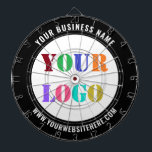 Custom Company Logo Text Dart Board Your Colors<br><div class="desc">Custom Colors and Fonts - Design Your Own Personalized Dartboards with Your Company Logo and Name Website or Custom Text Promotional Business Personalized Dart Board - Add Your Logo / Image or QR Code - Photo / and Text / Information / More - Resize and move elements with Customization tool....</div>