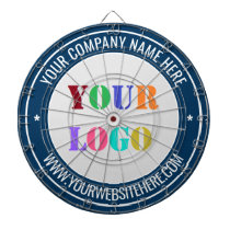 Custom Company Logo Text Dart Board - Your Colors