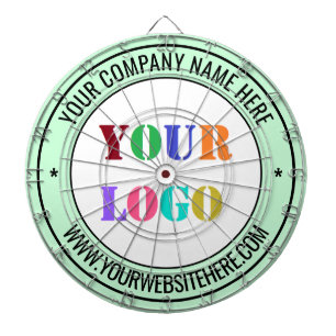 Custom Company Logo Text Dart Board - Your Colors