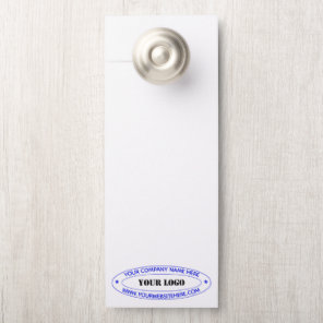 Custom Company Logo Text Door Hanger Template