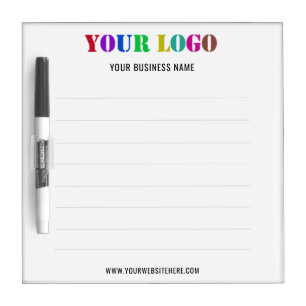 Custom Company Logo Text Dry Erase Board Template