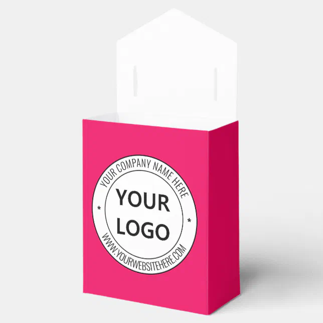 Customizable Logo Box Custom Company Logo Text Favor Boxes Your Colors | Zazzle
