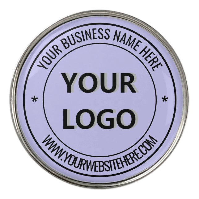 Custom Company Logo Text Golf Ball Marker Example (Front)