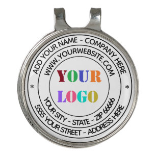 Custom Company Logo Text Golf Hat Clip Ball Marker