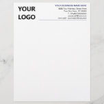 Custom Company Logo Text Info Business Letterhead<br><div class="desc">Custom Colors and Font - Your Business Office Letterhead with Logo - Add Your Logo - Image / Business - Company Name and Contact Information - Choose / add your favorite text colors / font / size ! Resize and move or remove and add elements - Image / text with...</div>
