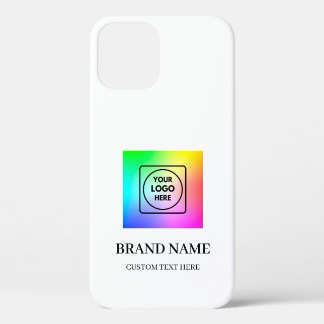 Custom Company Logo Text iphone case (Back)