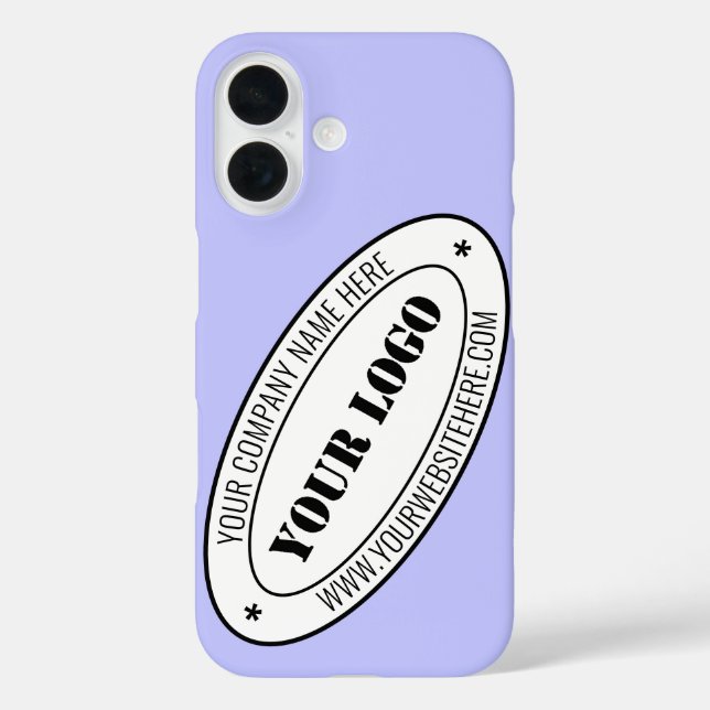 Custom Company Logo Text iPhone Case Template (Back)