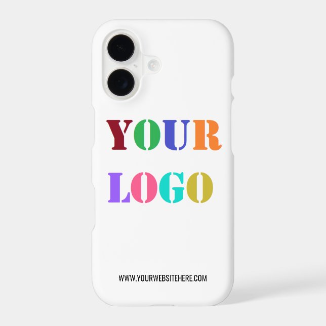 Custom Company Logo Text iPhone Case Template (Back)