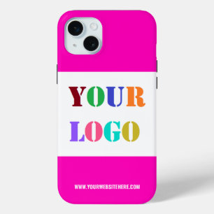 Custom Company Logo Text iPhone Case Your Colors