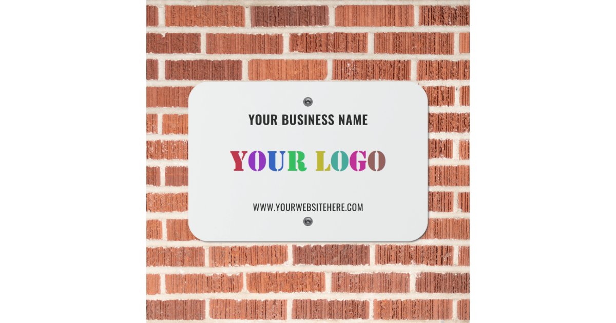 Custom Company Logo Text Name Business Sign | Zazzle