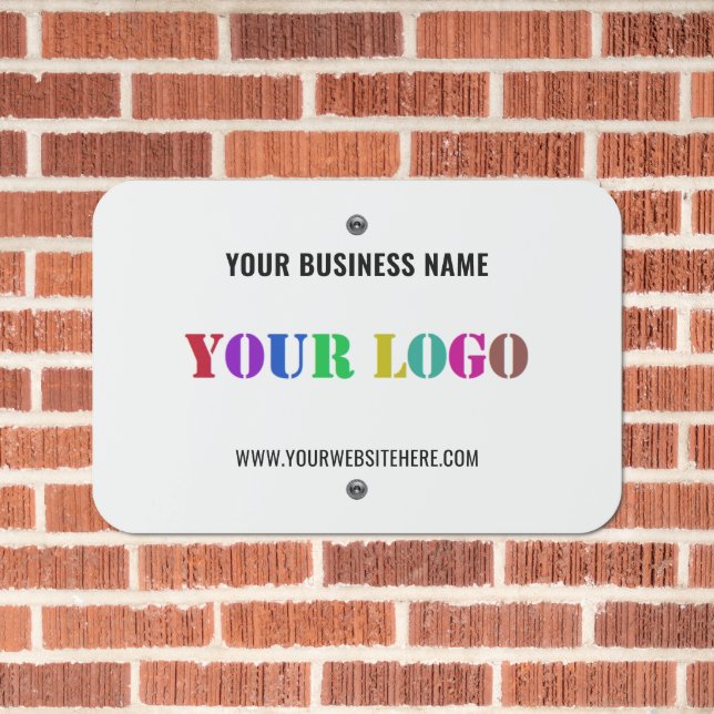 Custom Company Logo Text Name Business Sign (In Situ(Brick))