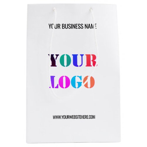 Custom Company Logo Text Paper Shopping Bag