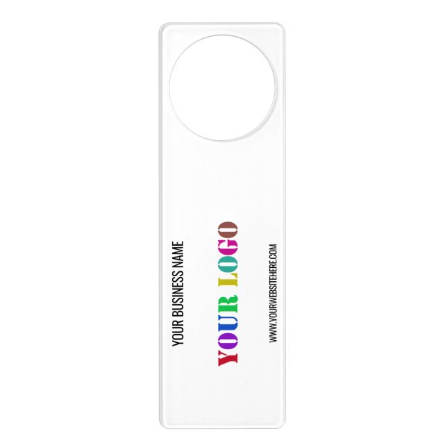Custom Company Logo Text Personalized Door Hanger (Front)