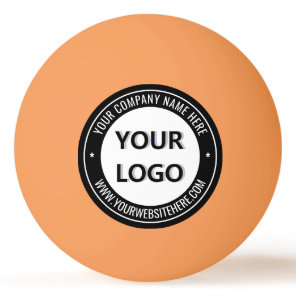 Custom Company Logo Text Ping Pong Ball Template