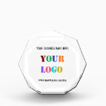 Custom Company Logo Text Promotional Acrylic Award<br><div class="desc">Custom Fonts and Colors- Personalized Acrylic Awards with Your Company Logo Name Website or Custom Text Promotional Business or Modern Personal Award Gift - Add Your Logo - Image - Photo or QR Code / Name - Company / Website or E-mail or Phone / Address / More - Resize and...</div>