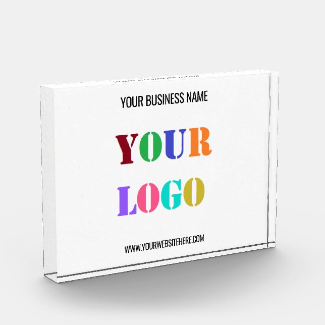 Custom Company Logo Text Promotional Acrylic Award (Left)