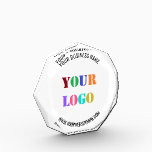 Custom Company Logo Text Promotional Acrylic Award<br><div class="desc">Custom Colors and Fonts - Acrylic Awards with Your Logo Name Website Promotional Personalized Company Office Promotion Business or Personal Customizable Colors and Text Modern Acrylic Award Gift - Add Your Logo - Image - Photo / Name - Company / Website or E-mail or Phone - Contact Information / Address...</div>