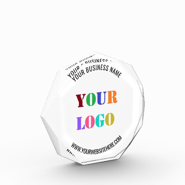 Custom Company Logo Text Promotional Acrylic Award (Left)