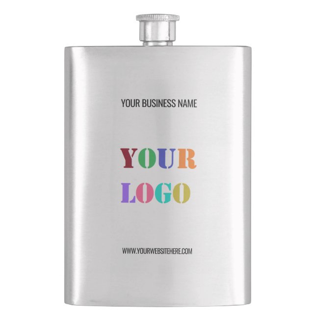 Custom Company Logo Text Promotional Flask Example (Front)
