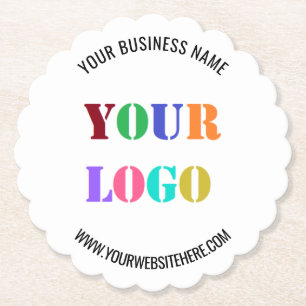 Custom Company Logo Text Promotional Paper Coaster