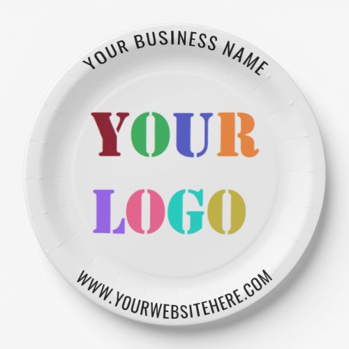 Custom Company Logo Text Promotional Paper Plates