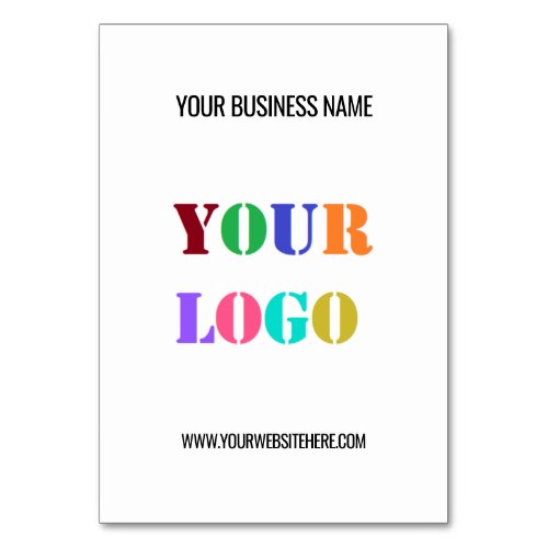 Custom Company Logo Text Promotional Table Number