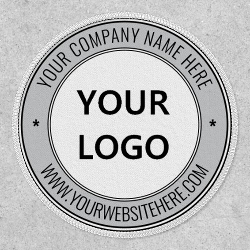 Custom Company Logo Text Round Patch Choose Colors