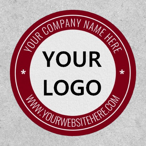 Custom Company Logo Text Round Patch Your Colors