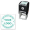 Custom Company Logo Text Round Self-inking Stamp