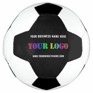 Custom Company Logo Text Soccer Ball Example