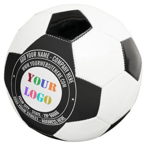 Custom Company Logo Text Soccer Ball _ Your Colors