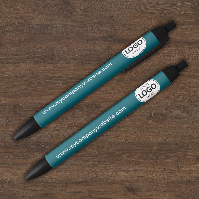 Custom Company Logo & Text Teal Pen (Creator Uploaded)