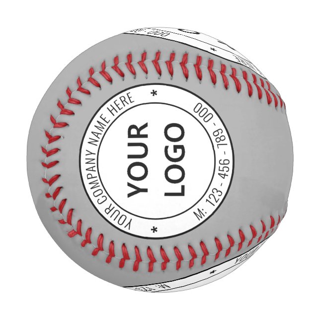 Custom Company Logo Text Your Business Baseball (Front Left)