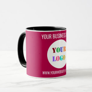 Custom Company Logo Text Your Business Gift Mug